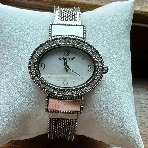 Chico's Bangle Cuff Bracelet Watch - Picture 7 of 7